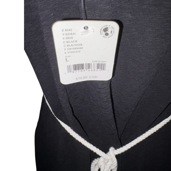 Free People Beach Peyton Tube Dress with White Rope/Beaded Belt Size L - Picture 12 of 14